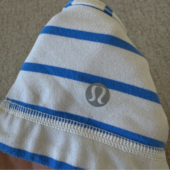 Lululemon No Limits Blue White Sports Bra Athletic Tank - Picture 4 of 4